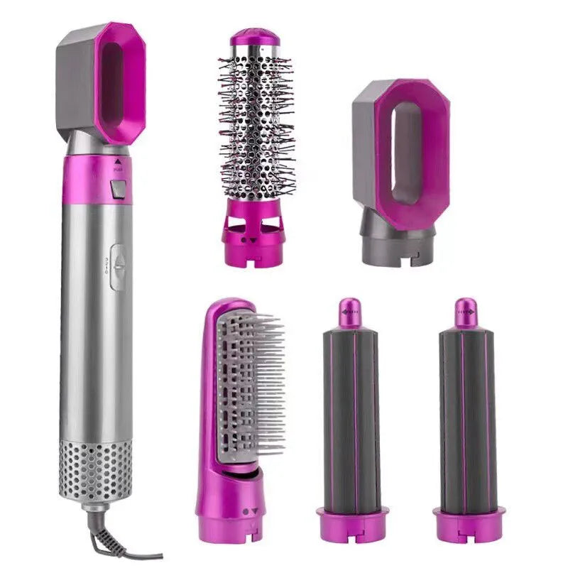 5 In 1 Hot Air Comb For Curling And Straightening Hair Automatic Hot Comb