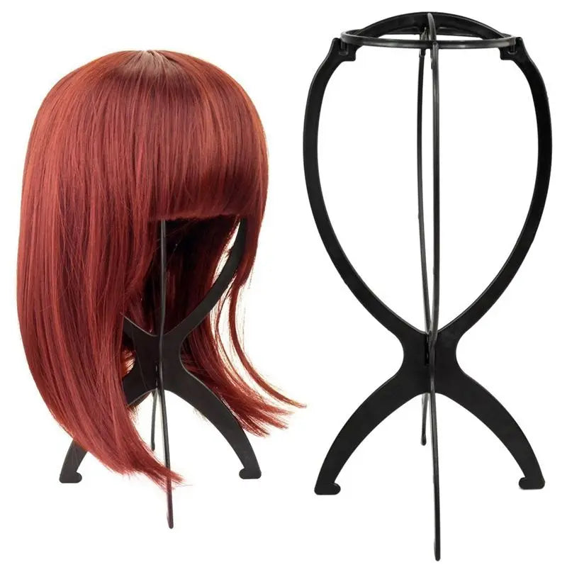 Folding Wig Stand Holder Plastic Adjustable Portable Fashion Model Display Holder