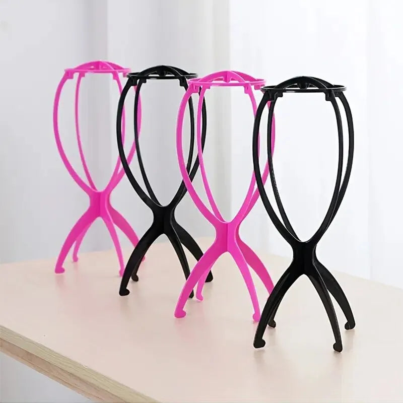 Folding Wig Stand Holder Plastic Adjustable Portable Fashion Model Display Holder