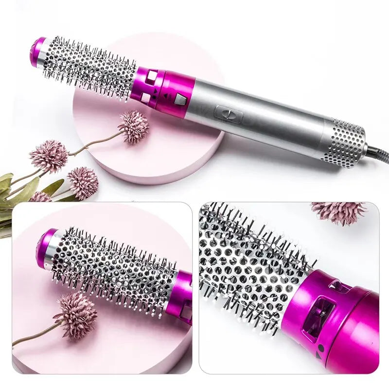 5 In 1 Hot Air Comb For Curling And Straightening Hair Automatic Hot Comb