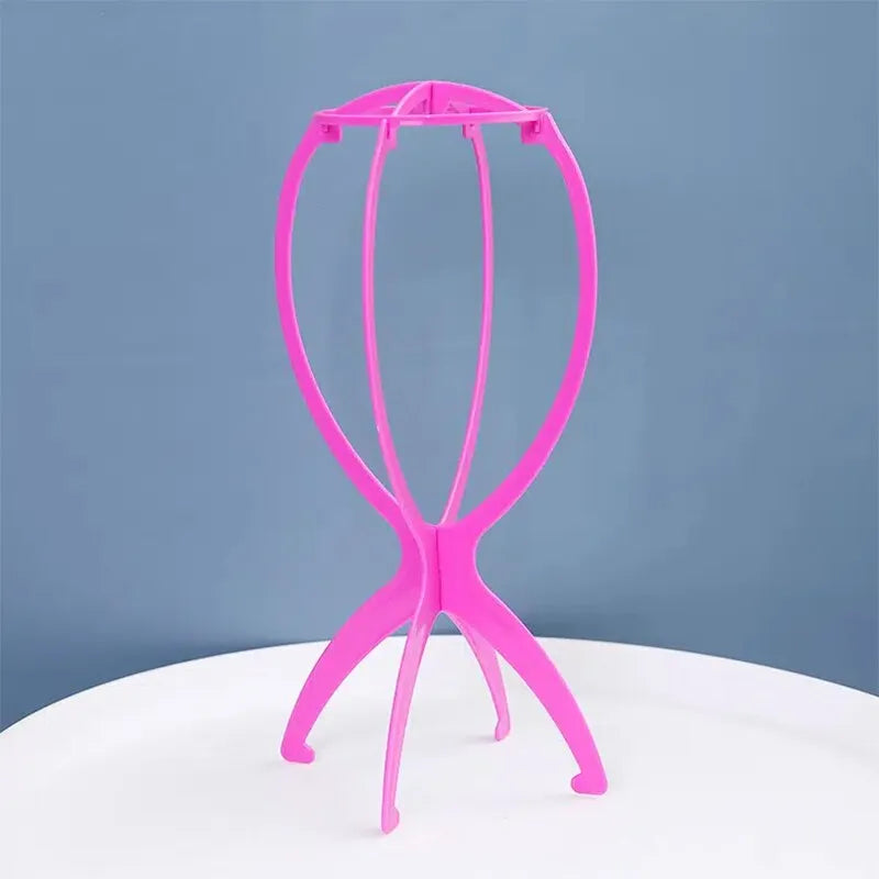 Folding Wig Stand Holder Plastic Adjustable Portable Fashion Model Display Holder